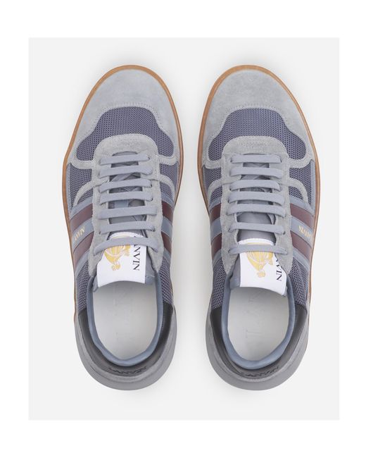 Lanvin Gray Clay Low-Top Sneakers