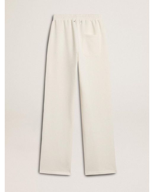 Golden Goose Deluxe Brand White Wide-Leg Trousers