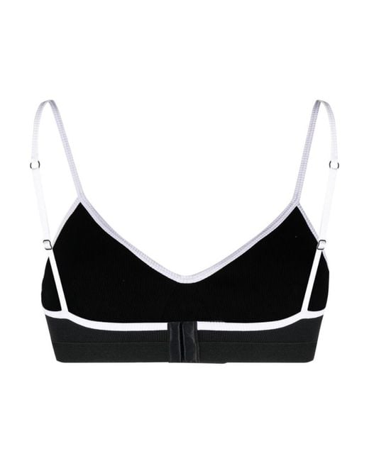 MARINE SERRE Black Logo Bra