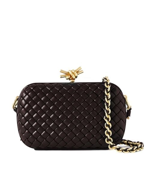 Bottega Veneta Black Knot Intrecciato Shoulder Bag