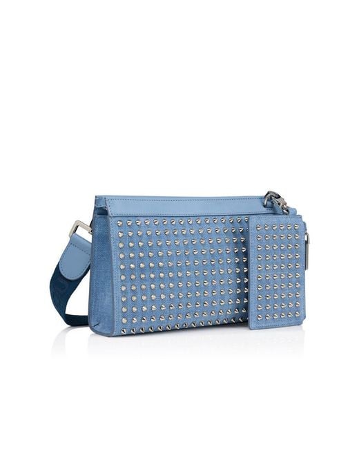 Christian Louboutin Blue Studded Shoulder Bag for men
