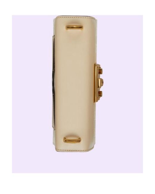 Gucci Natural Padlock Mini Shoulder Bag