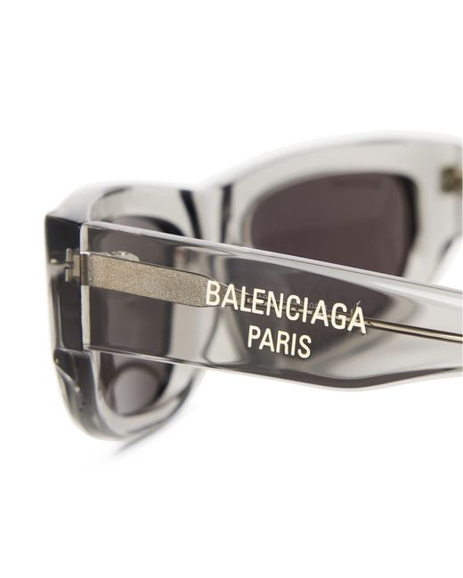 Balenciaga White Rectangular Sunglasses for men