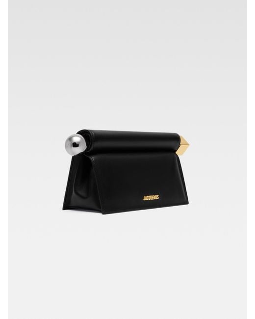 Jacquemus Black Rond Carré Small Clutch Bag
