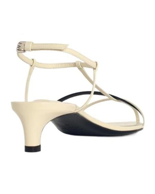Jil Sander Metallic Cage Low-Heel Sandals