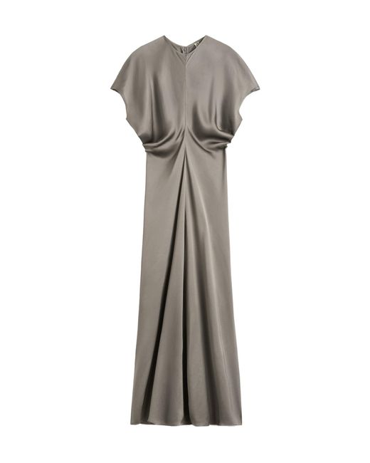 Totême  Gray Slouched-Waist Dress