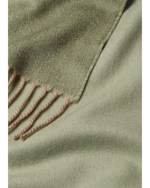 Loro Piana Green Two-Tone Scarf