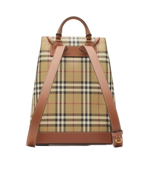 Burberry Natural Check Flap Backpack