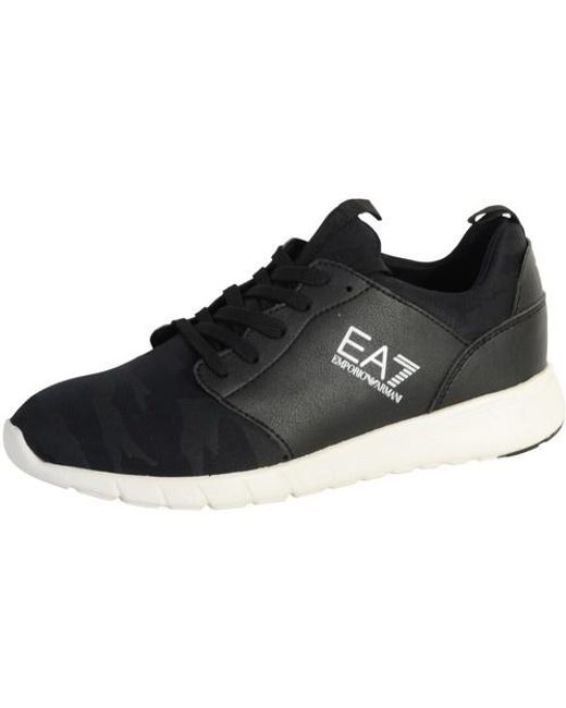 EA7 Black Tie Casual Sports Shoes for men