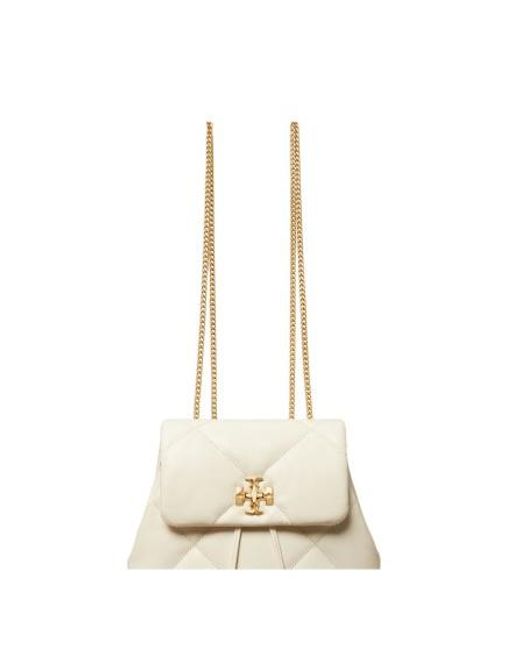 Tory Burch White Kira Logo Plaque Mini Backpack