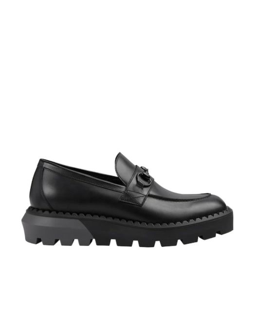 Gucci Black Horsebit Loafers for men