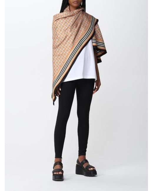Burberry White Montage-Print Square Scarf