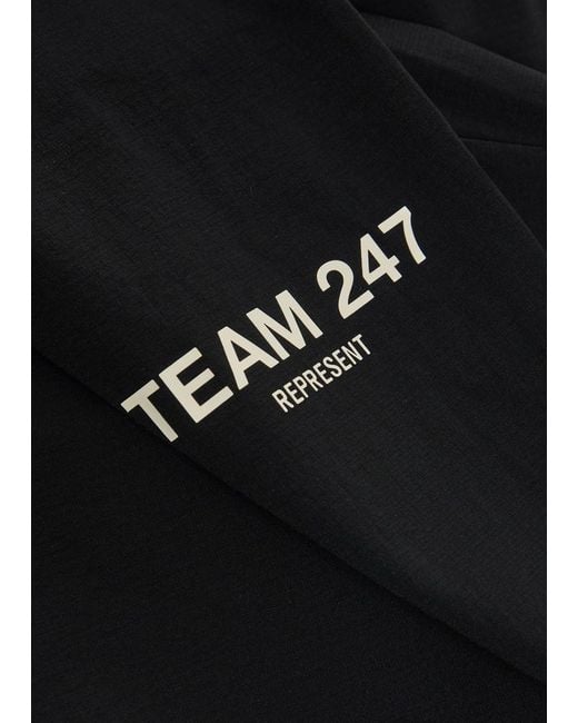 Represent Black Stretch-Nylon Track Pants for men