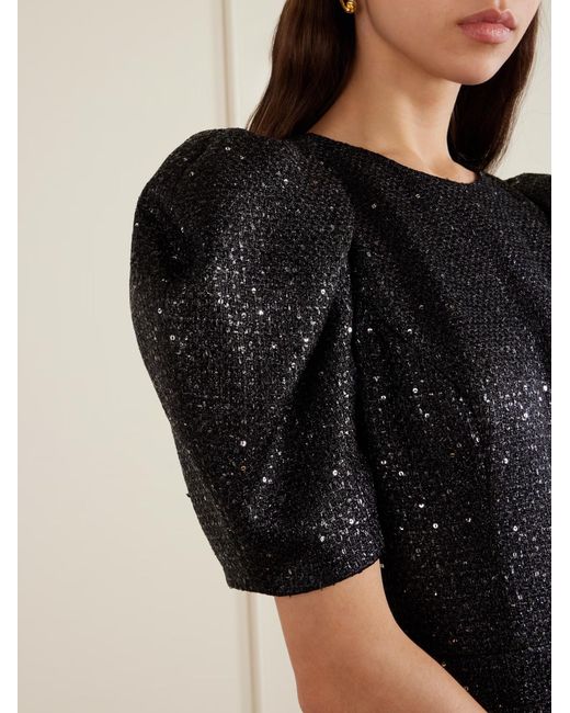 Carolina Herrera Black Sequined Dress