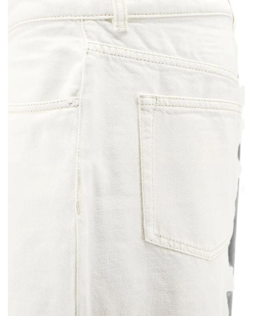 AMI White Belt Loop Jeans for men