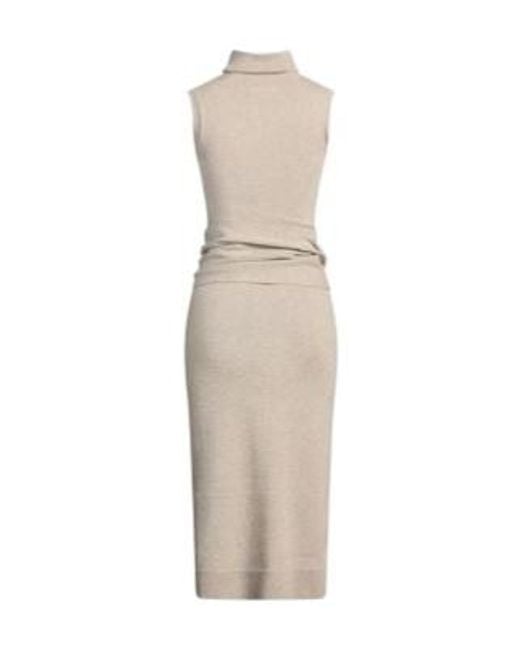MM6 by Maison Margiela Natural Midi Dresses