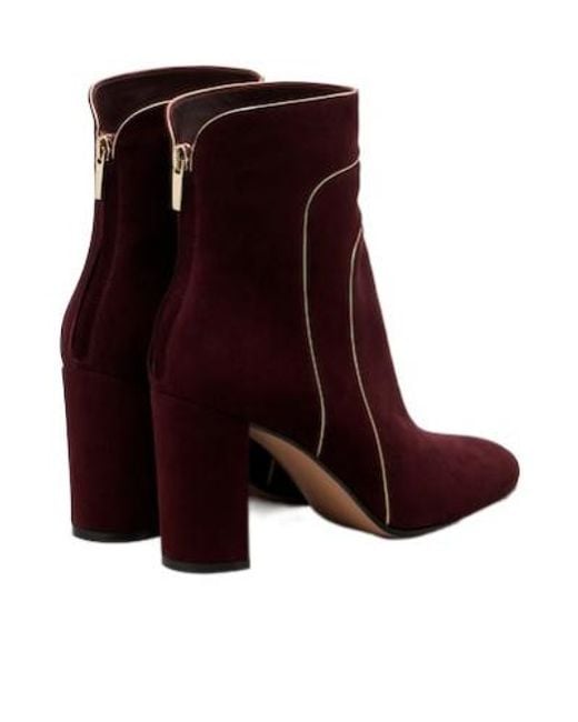 Gianvito Rossi Purple Suede Ankle Boots