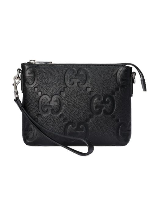 Gucci Black Jumbo Gg Small Messenger Bag for men