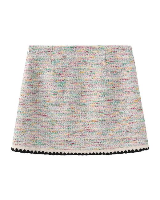 Marissa Chiara White A-Line Skirt