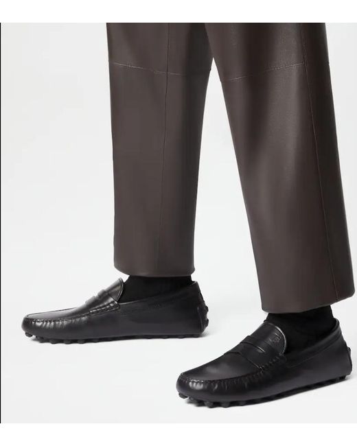 Tod's Black Gommino Bubble Loafers for men