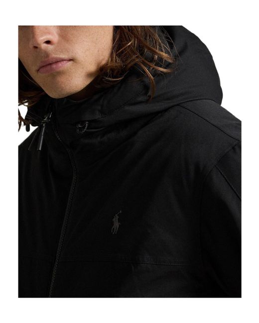 Polo Ralph Lauren Black Solid Color Casual Jacket for men
