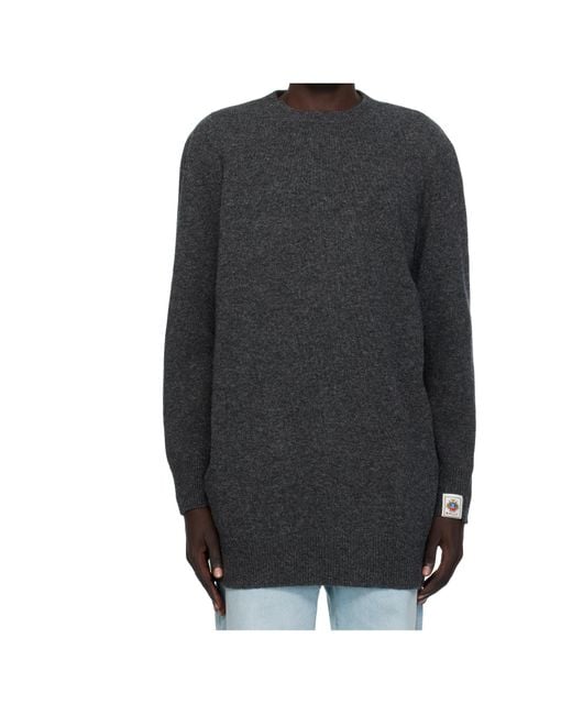 Bally Gray Long Wool Sweater for men