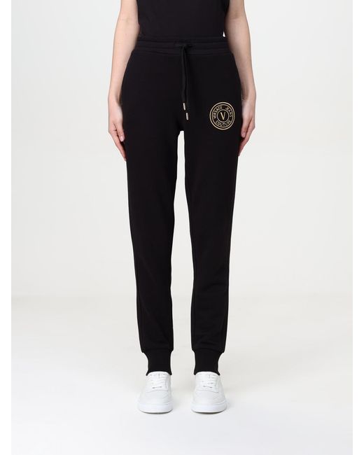 Versace Jeans Black V-Emblem Track Trousers