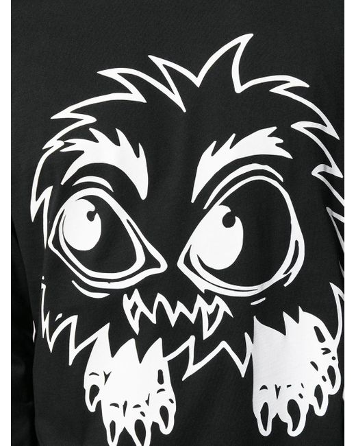 McQ Alexander McQueen Black Monster Pattern Printed Hoodie for men