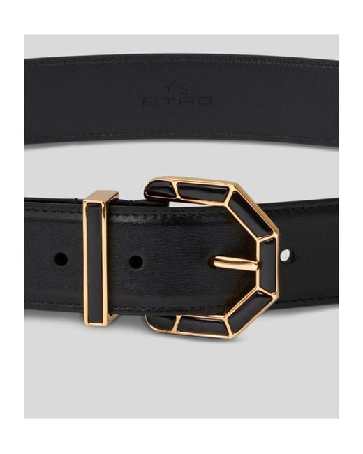 Etro White Geometric-Buckle Belt