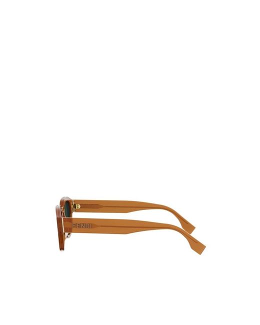 Fendi Multicolor Eyewear Round Frame Sunglasses for men