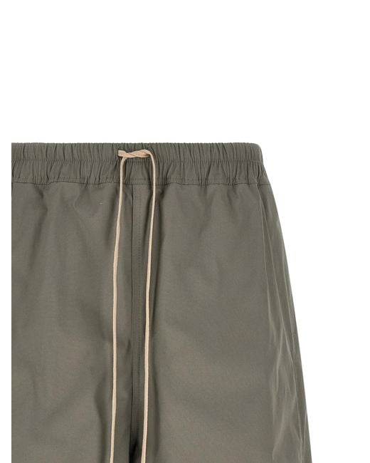 Rick Owens Green Drawstring Bermuda Shorts for men