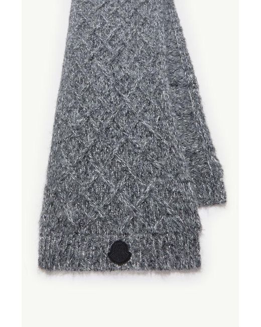Moncler Blue Alpaca Blend Scarf
