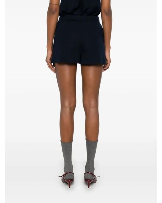 P.A.R.O.S.H. Blue Fine-Knit Mini Shorts