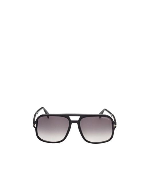 Tom Ford White Eyewear Falconer Square Frame Sunglasses for men