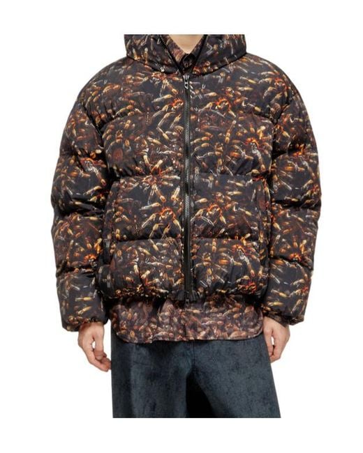 DIESEL Brown W-Spider Hooded Puffer Jacket for men