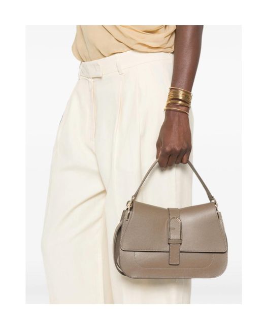 Furla Natural Buckle-Detail Shoulder Bag