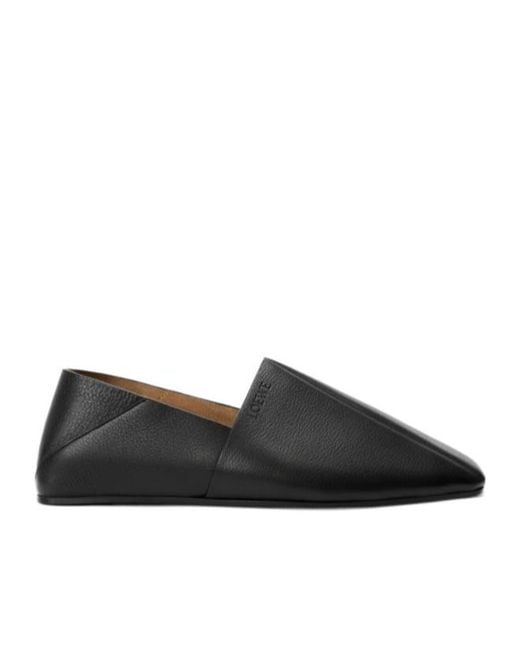 Loewe Black Square-Toe Casual Shoes for men