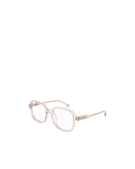 Chloé White Chloé Eyewear Square Frame Glasses