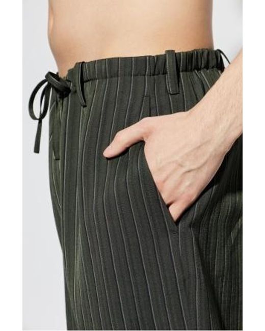 Dries Van Noten Green Patterned Trousers for men