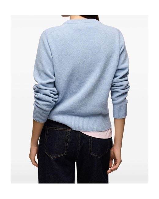 Ganni Blue Long-Sleeved Sweater