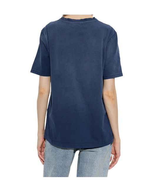 Maison Margiela Blue T-Shirt With Print