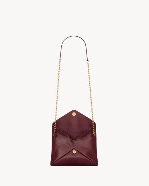 Saint Laurent White Cassandre Small Chain Pouch