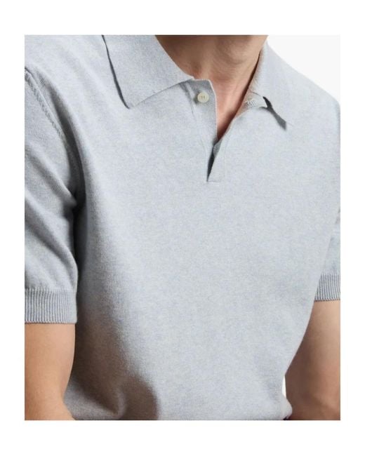 Woolrich Blue Short-Sleeve Cotton Polo Shirt for men