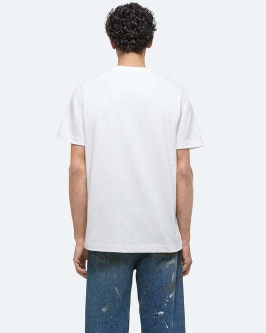Helmut Lang White Item O-Neck Short-Sleeved T-Shirt for men