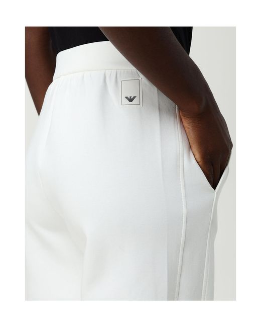 Emporio Armani White Side Stripe Track Pants