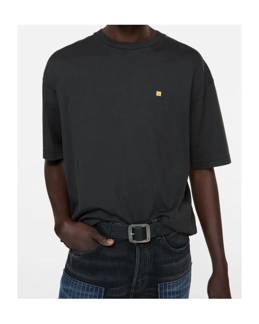 Acne Black Short-Sleeves T-Shirt for men