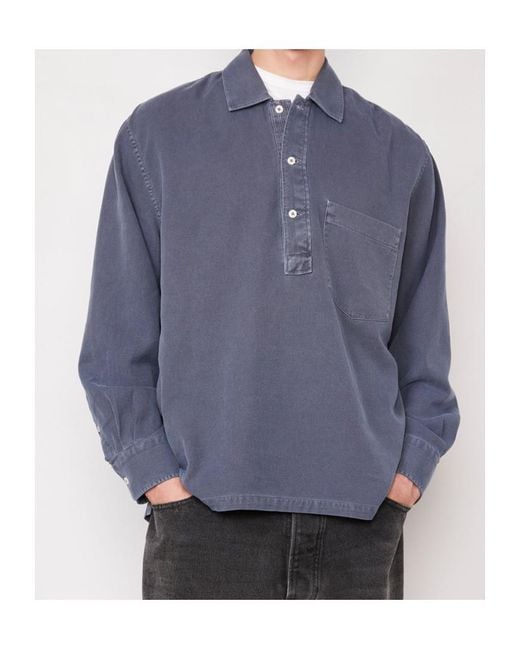 Officine Generale Blue Jordy Shirt for men