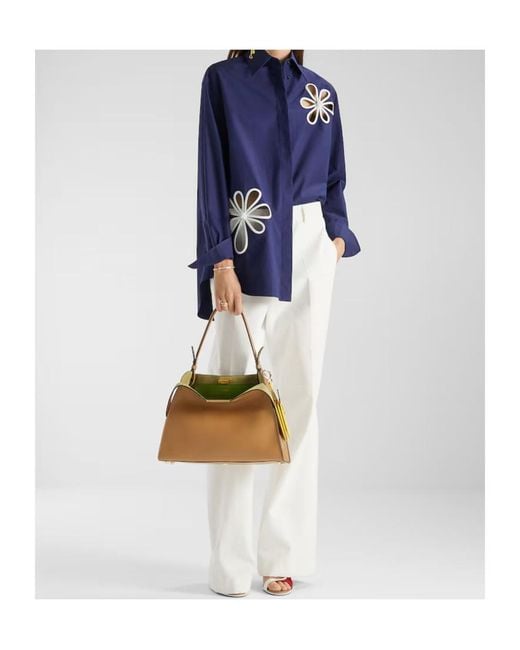 Fendi White Straight-Leg Pleated Trousers
