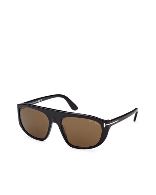 Tom Ford Purple Eyewear Rectangle Frame Sunglasses for men