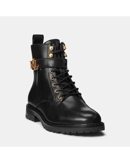 Ralph Lauren Black Minimalist Classic Ankle Boots